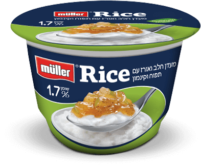 Müller ® - Rice - מעדן חלב ואורז עם תפוח וקינמון