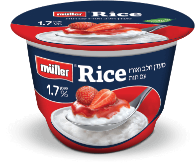 Müller ® - Rice - מעדן חלב ואורז עם תות